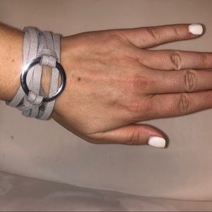 Gray and silver bracelet